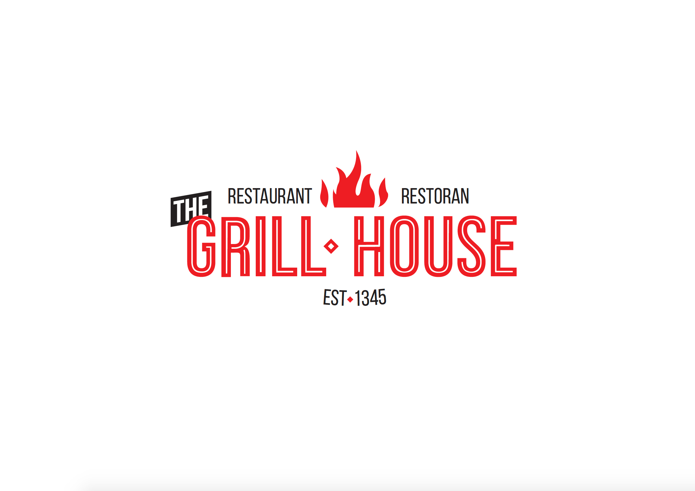 THE GRILL HOUSE RESTAURANT RESTORAN EST 1345 mark
