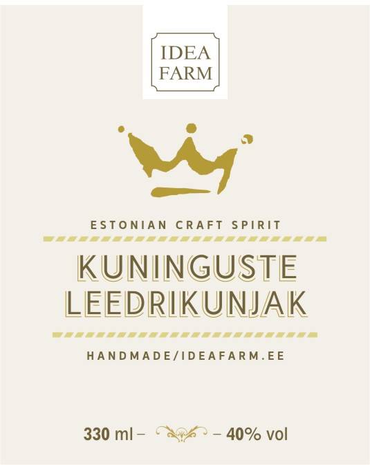 IDEA FARM ESTONIAN CRAFT SPIRIT KUNINGUSTE LEEDRIKUNJAK HANDMADE/IDEAFARM.EE 330 ml - 40% vol mark
