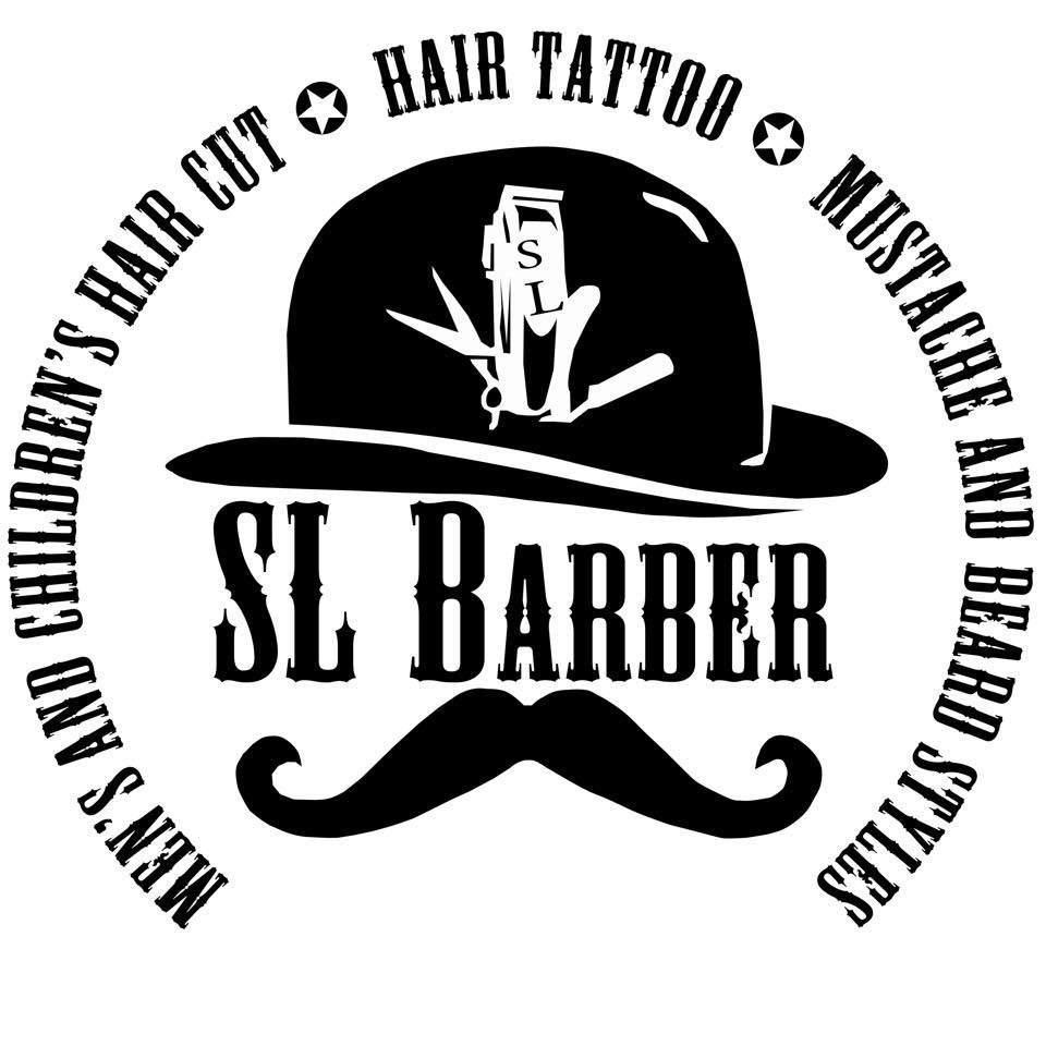 SL BARBER MEN'S AND CHILDREN'S HAIR CUT HAIR TATTOO MUSTACHE AND BEARD STYLES mark