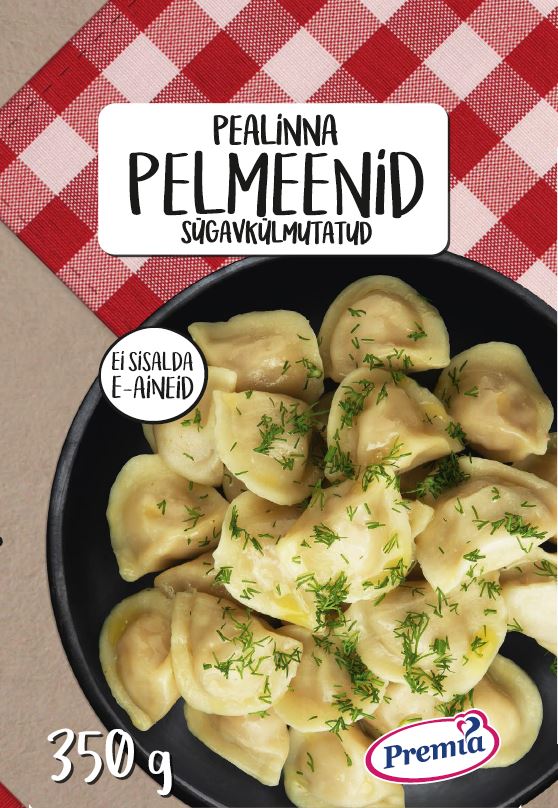 PEALINNA PELMEENID SÜGAVKÜLMUTATUD Premia EI SISALDA E-AINEID 350 g mark