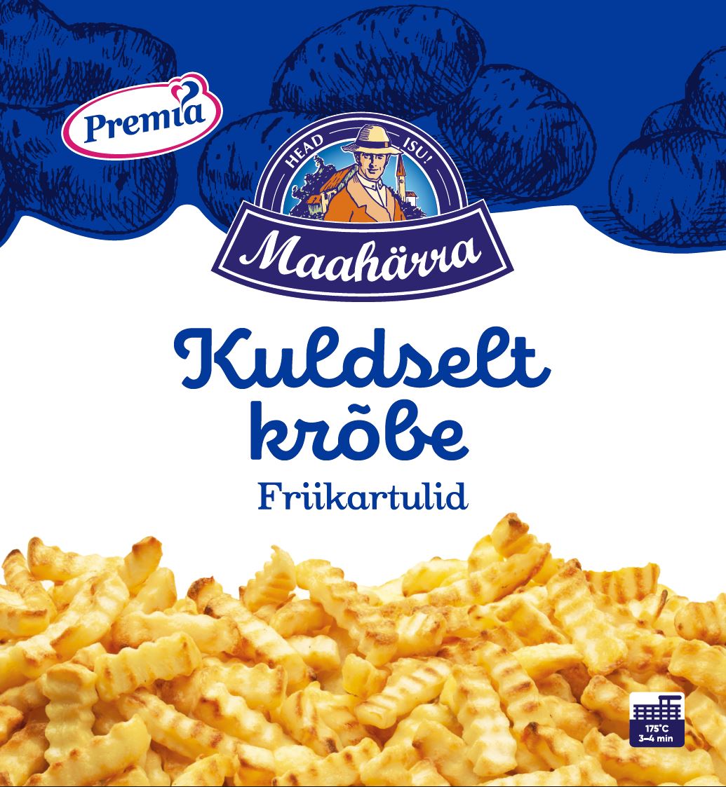 Premia Maahärra Kuldselt krõbe Friikartulid HEAD ISU! mark