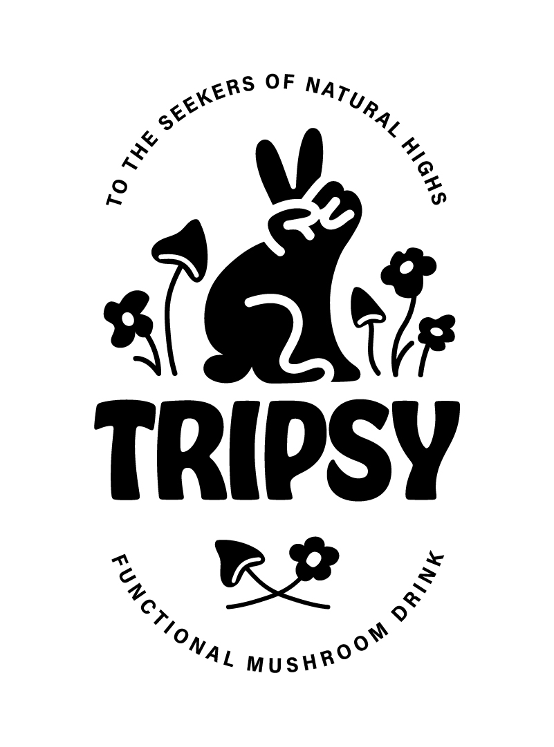 TRIPSY TO THE SEEKERS OF NATURAL HIGHS FUNCTIONAL MUSHROOM DRINK mark