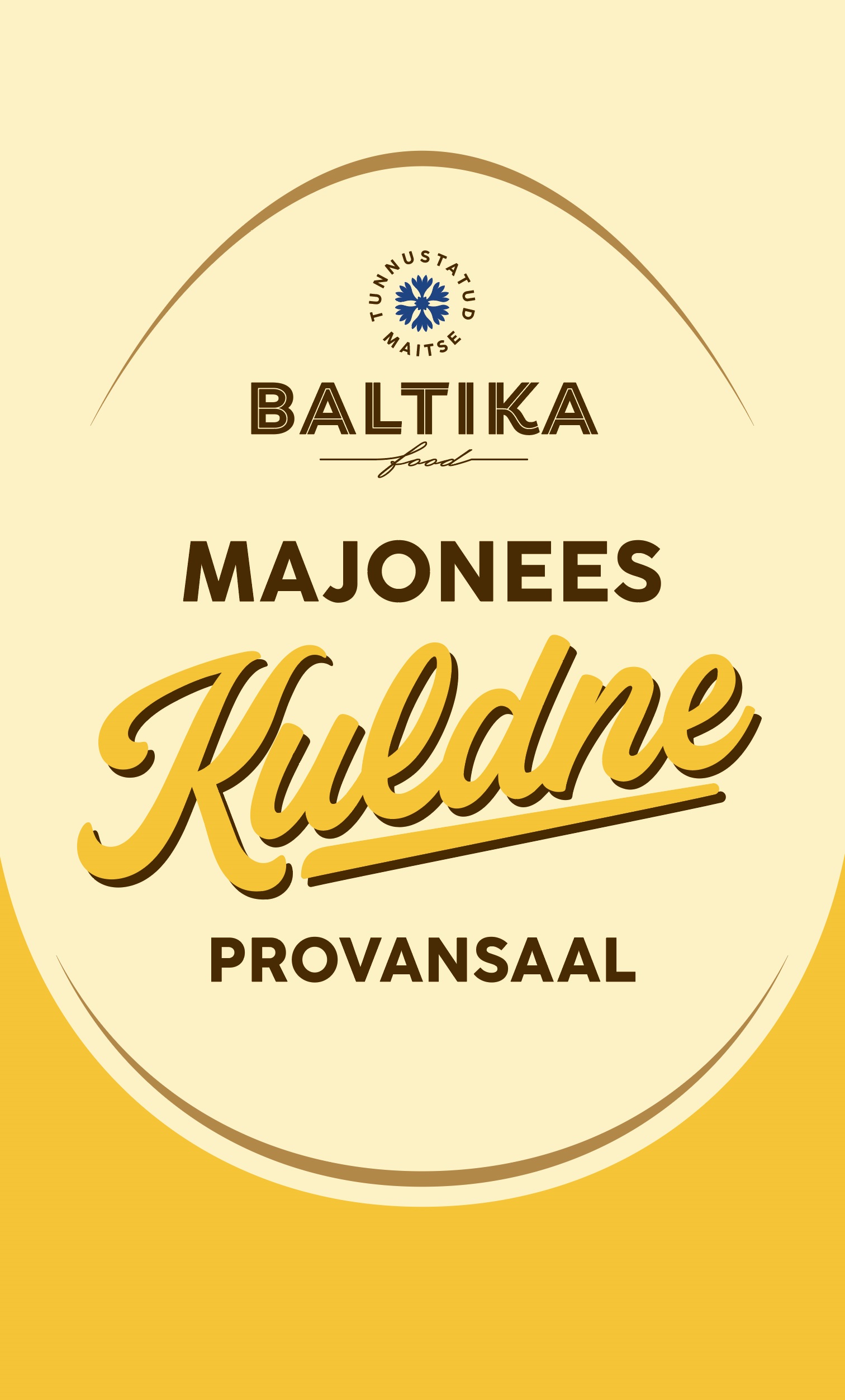 TUNNUSTATUD MAITSE BALTIKA food MAJONEES Kuldne PROVANSAAL mark