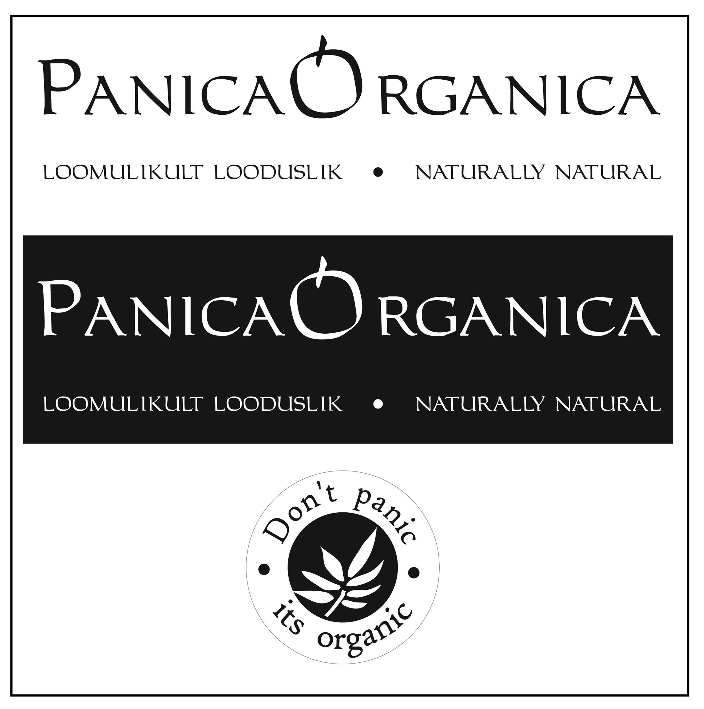 PANICAORGANICA LOOMULIKULT LOODUSLIK NATURALLY NATURAL Don't panic its organic mark