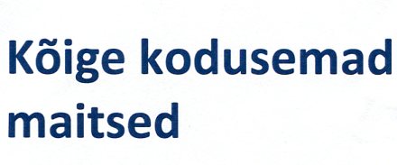Kõige kodusemad maitsed mark
