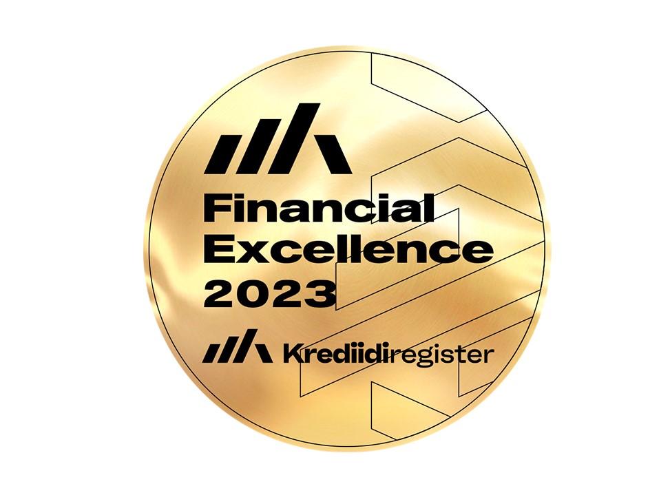 Financial Excellence 2023 Krediidiregister mark