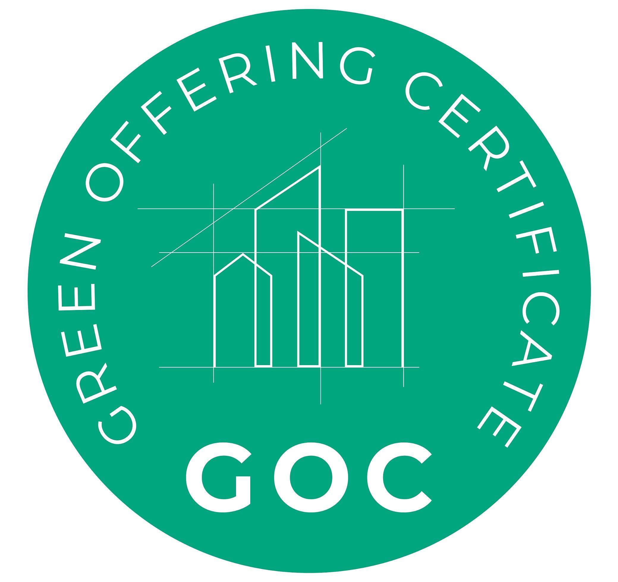 GREEN OFFERING CERTIFICATE GOC mark