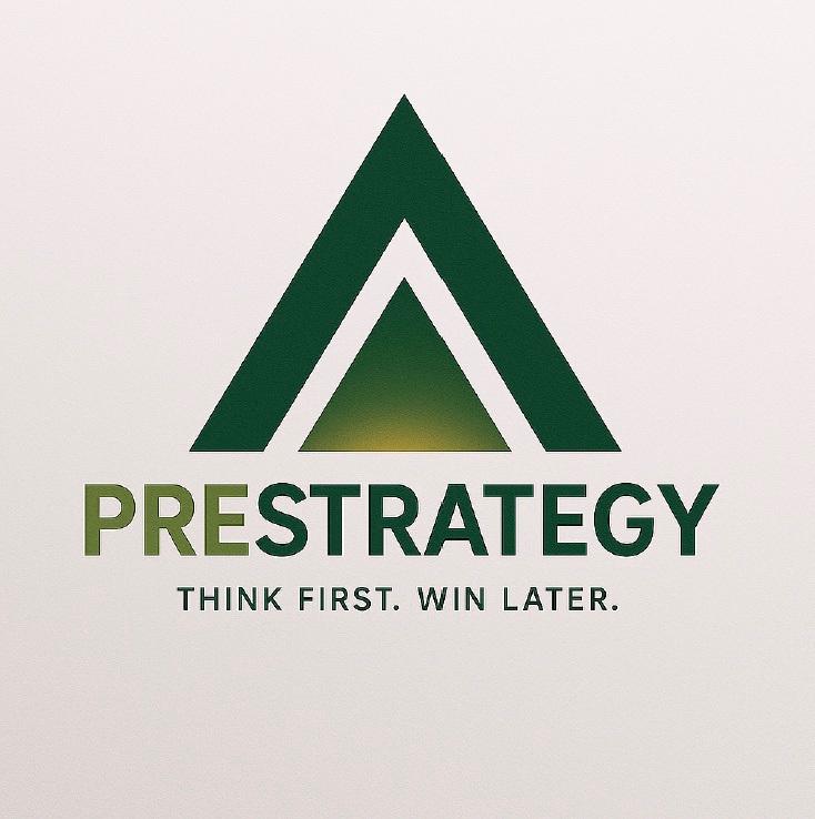 PRESTRATEGY THINK FIRST . WIN LATER . mark